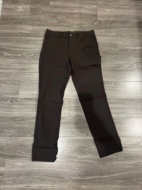 Classic Straight-Leg Pants in Dark Brown- Copper & Oak
